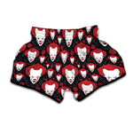 Halloween Scary Clown Pattern Print Muay Thai Boxing Shorts