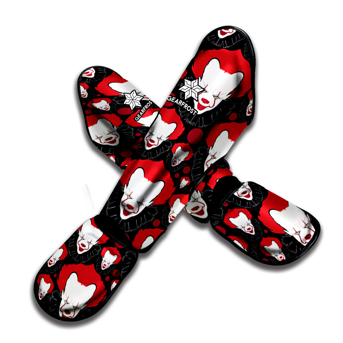 Halloween Scary Clown Pattern Print Muay Thai Shin Guard