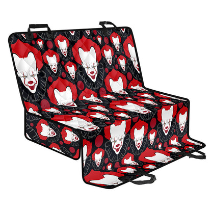 Halloween Scary Clown Pattern Print Pet Car Back Seat Cover
