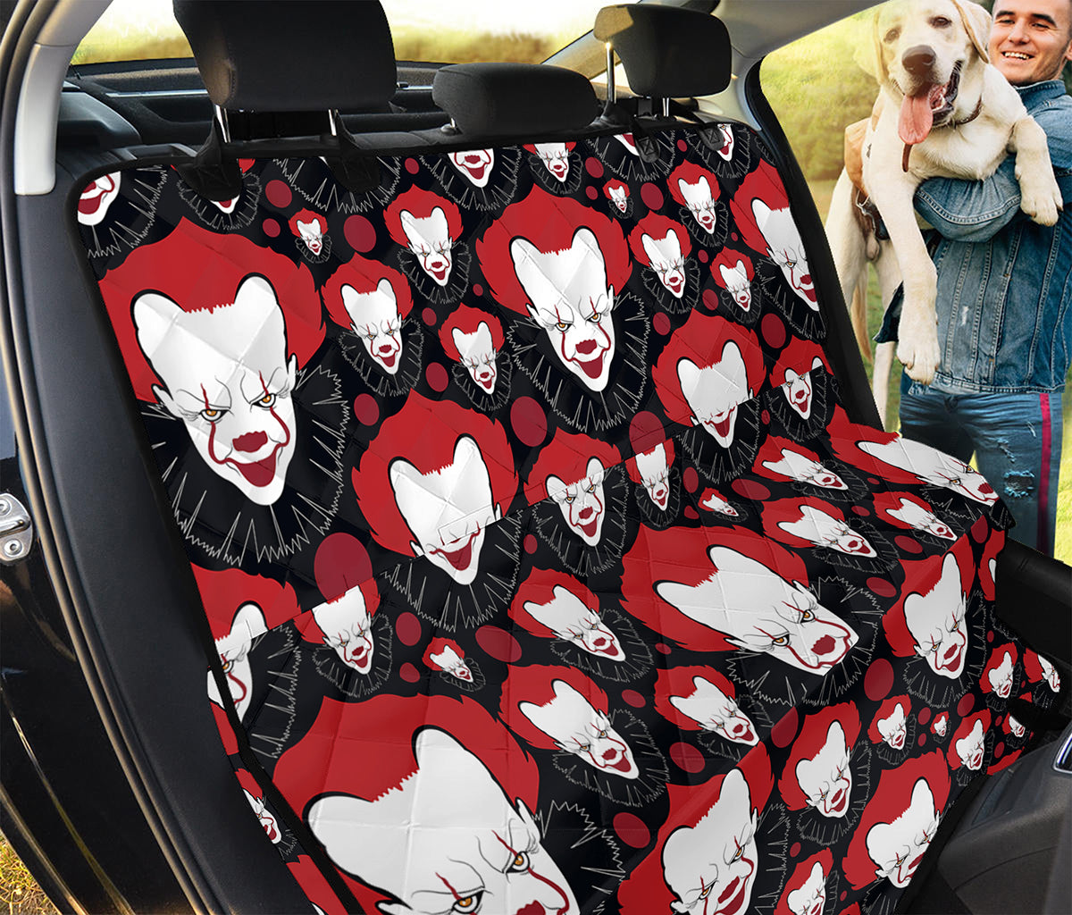 Halloween Scary Clown Pattern Print Pet Car Back Seat Cover