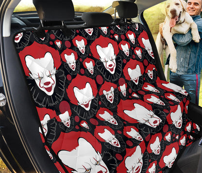Halloween Scary Clown Pattern Print Pet Car Back Seat Cover