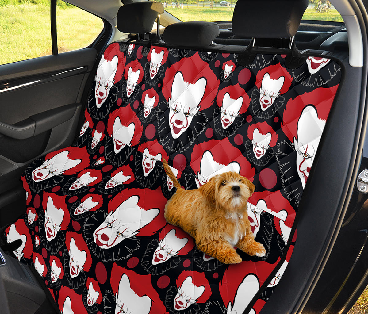 Halloween Scary Clown Pattern Print Pet Car Back Seat Cover