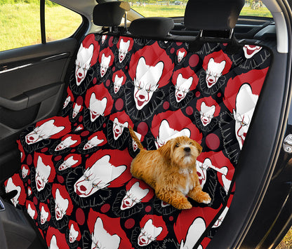 Halloween Scary Clown Pattern Print Pet Car Back Seat Cover