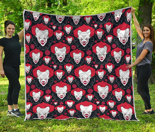 Halloween Scary Clown Pattern Print Quilt
