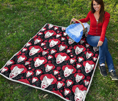 Halloween Scary Clown Pattern Print Quilt