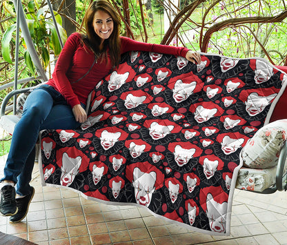 Halloween Scary Clown Pattern Print Quilt