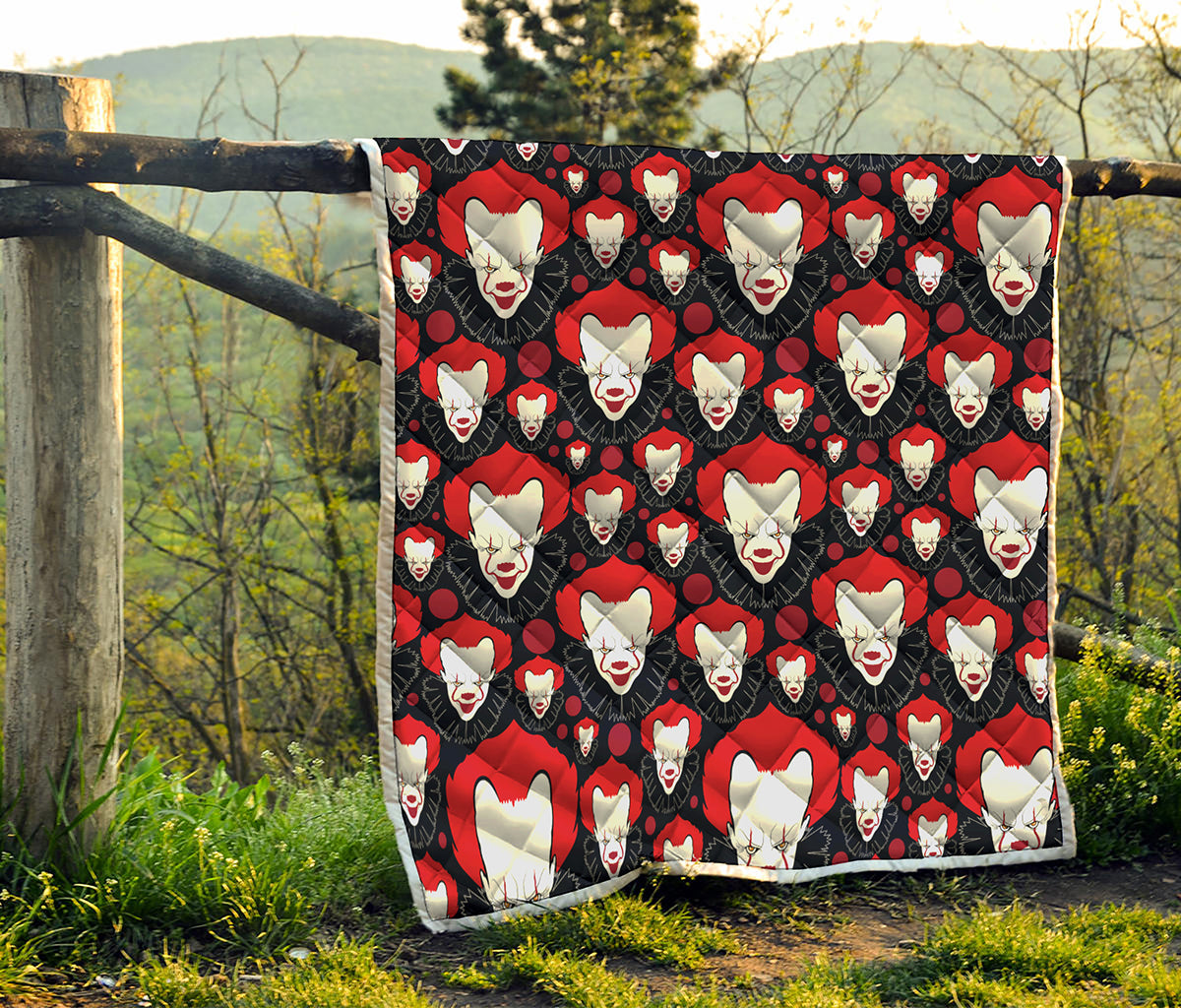 Halloween Scary Clown Pattern Print Quilt