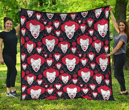 Halloween Scary Clown Pattern Print Quilt