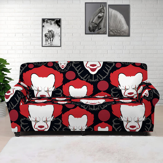 Halloween Scary Clown Pattern Print Sofa Cover