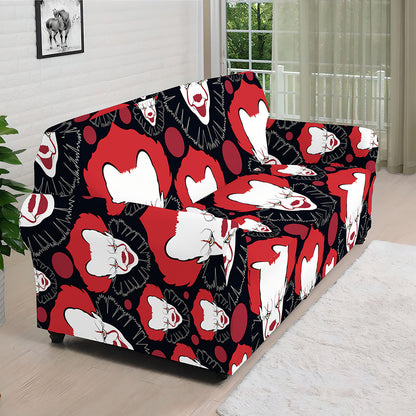 Halloween Scary Clown Pattern Print Sofa Cover