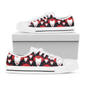 Halloween Scary Clown Pattern Print White Low Top Sneakers