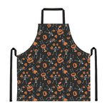Halloween Skeleton And Pumpkin Print Apron