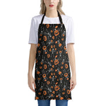 Halloween Skeleton And Pumpkin Print Apron