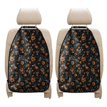 Halloween Skeleton And Pumpkin Print Car Seat Organizers