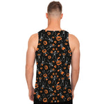 Halloween Skeleton And Pumpkin Print Men's Tank Top