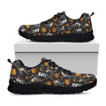 Halloween Skeleton Party Pattern Print Black Running Shoes