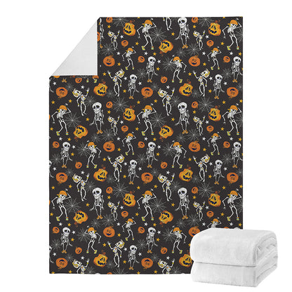 Halloween Skeleton Party Pattern Print Blanket