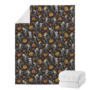 Halloween Skeleton Party Pattern Print Blanket