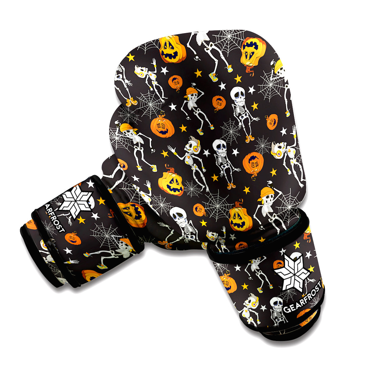 Halloween Skeleton Party Pattern Print Boxing Gloves