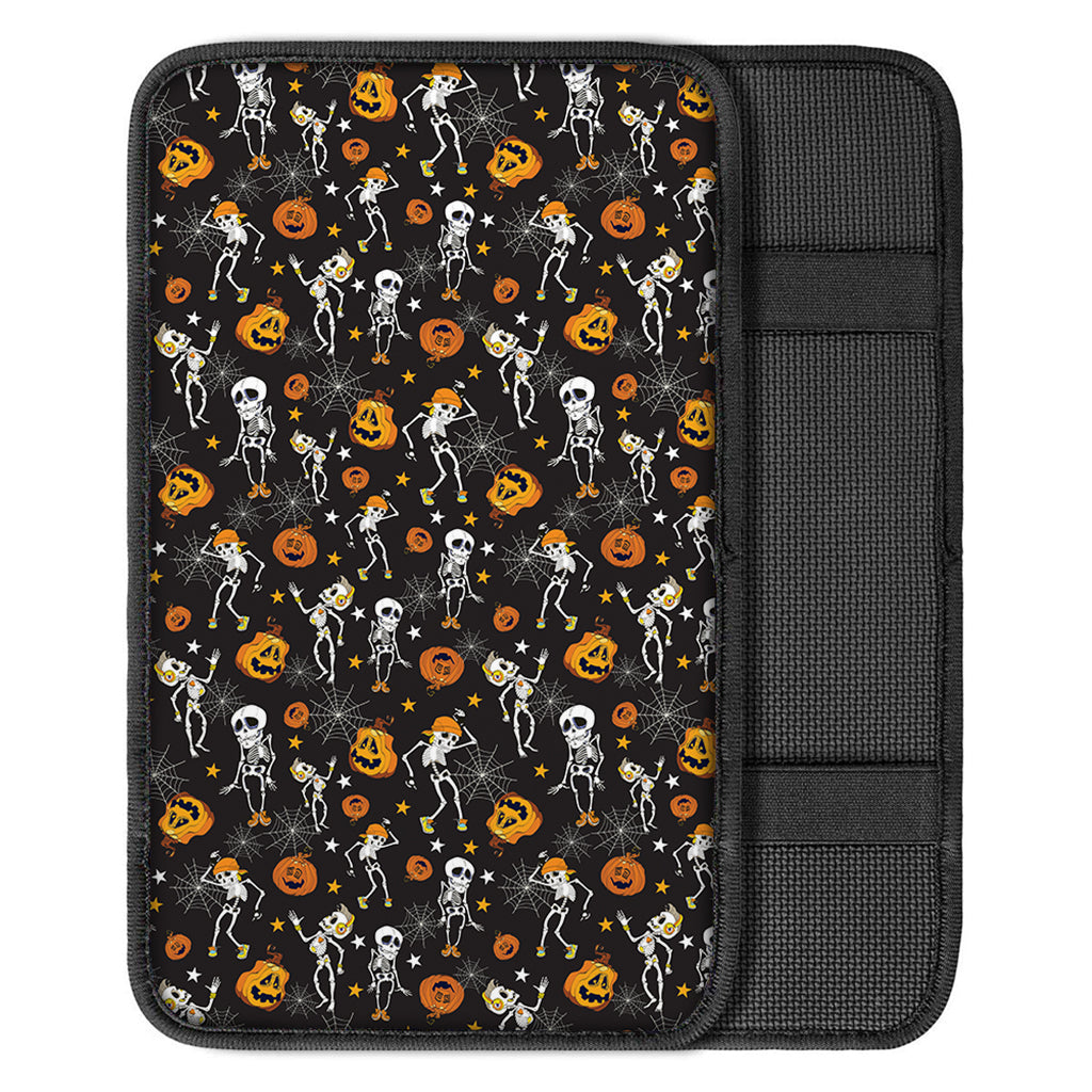 Halloween Skeleton Party Pattern Print Car Center Console Cover