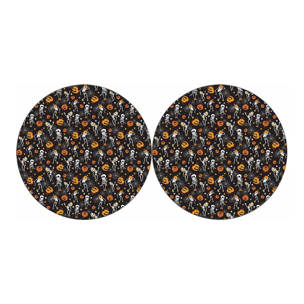 Halloween Skeleton Party Pattern Print Car Coasters
