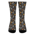 Halloween Skeleton Party Pattern Print Crew Socks