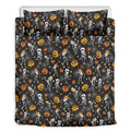 Halloween Skeleton Party Pattern Print Duvet Cover Bedding Set
