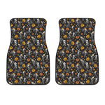 Halloween Skeleton Party Pattern Print Front Car Floor Mats