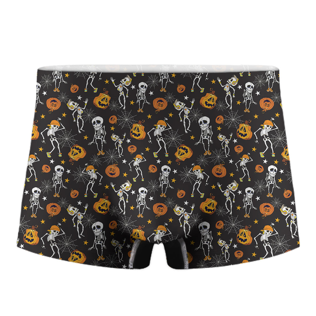 Halloween Skeleton Party Pattern Print Men's Boxer Briefs