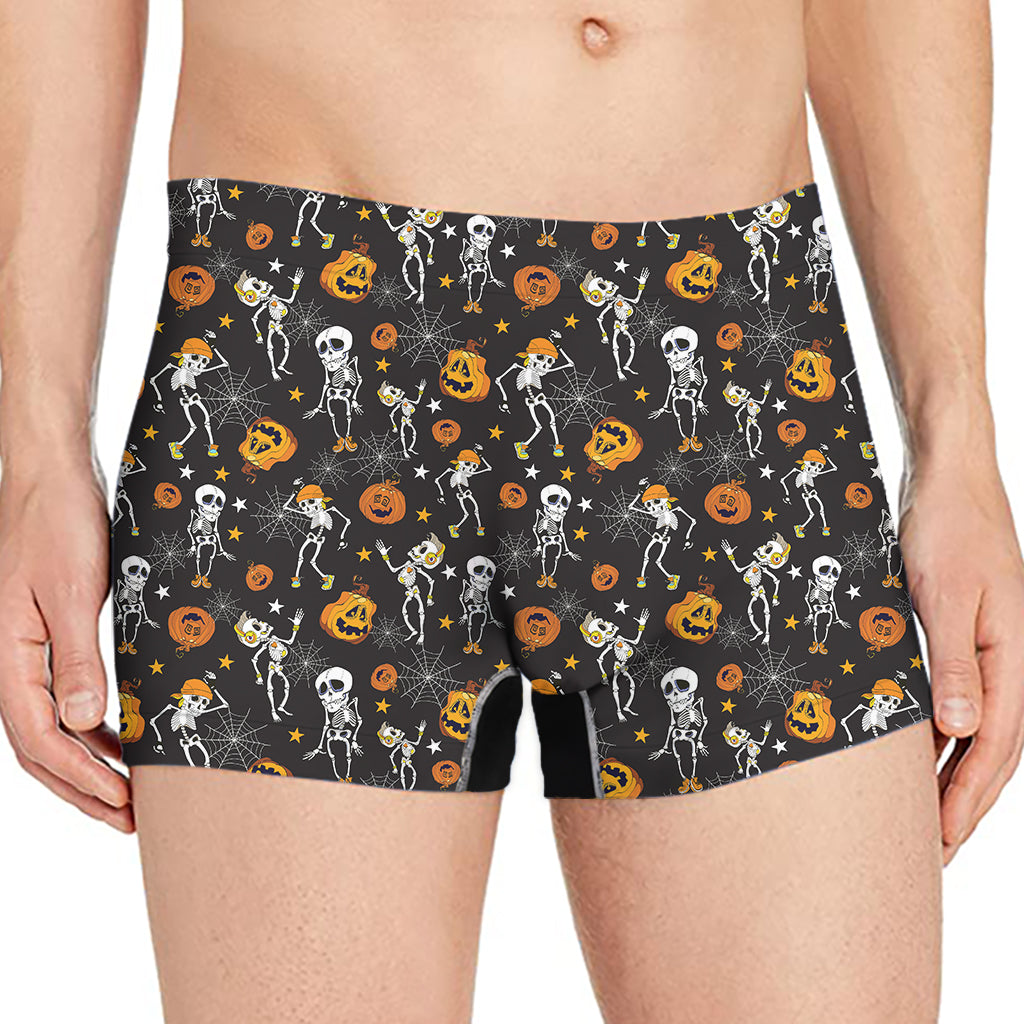 Halloween Skeleton Party Pattern Print Men's Boxer Briefs