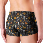 Halloween Skeleton Party Pattern Print Men's Boxer Briefs