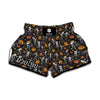 Halloween Skeleton Party Pattern Print Muay Thai Boxing Shorts