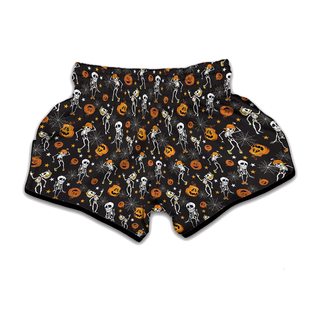 Halloween Skeleton Party Pattern Print Muay Thai Boxing Shorts