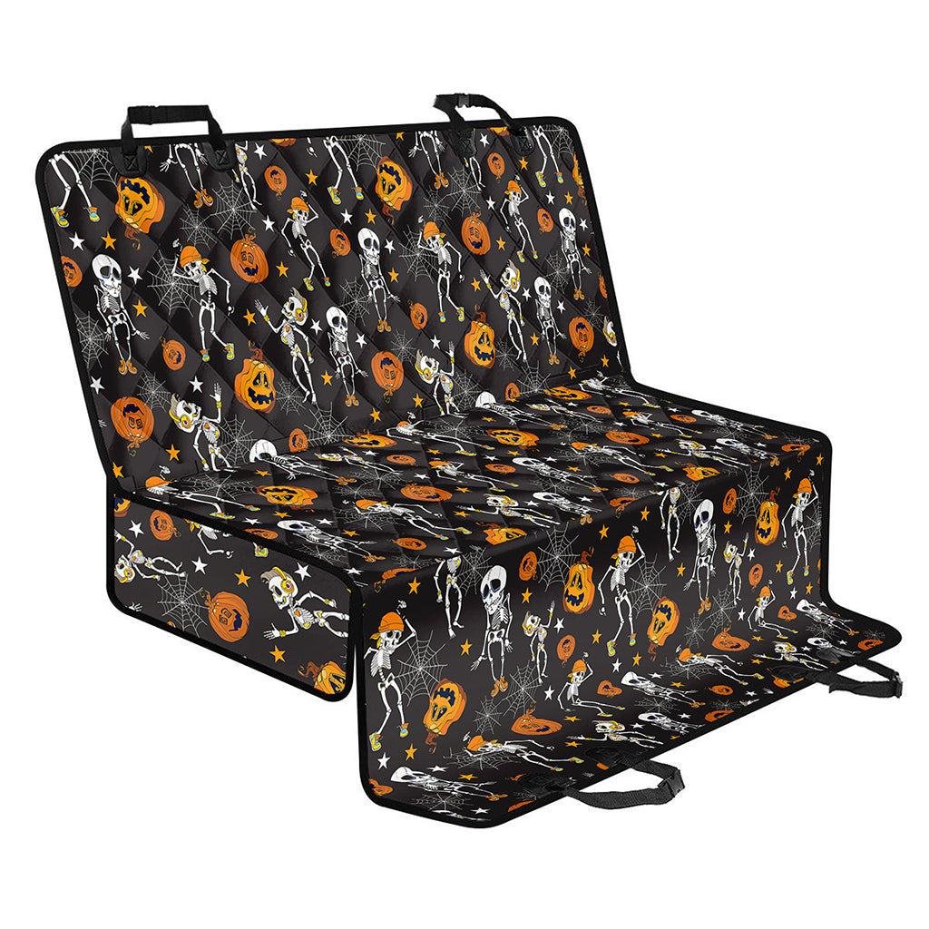 Halloween Skeleton Party Pattern Print Pet Car Back Seat Cover