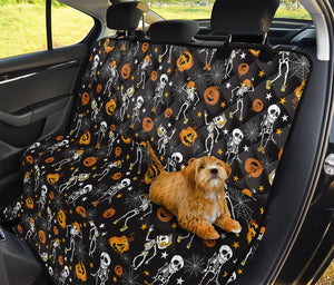 Halloween Skeleton Party Pattern Print Pet Car Back Seat Cover