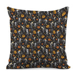Halloween Skeleton Party Pattern Print Pillow Cover