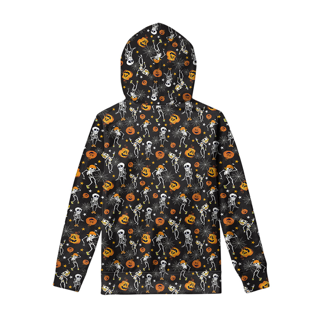 Halloween Skeleton Party Pattern Print Pullover Hoodie