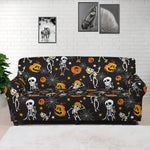 Halloween Skeleton Party Pattern Print Sofa Cover