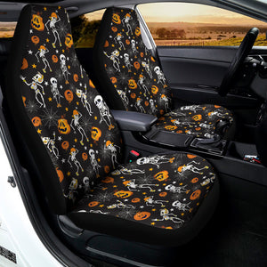 Halloween Skeleton Party Pattern Print Universal Fit Car Seat Covers