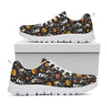 Halloween Skeleton Party Pattern Print White Running Shoes