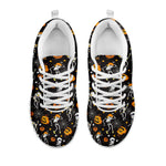 Halloween Skeleton Party Pattern Print White Sneakers