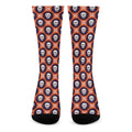 Halloween Skull And Bone Pattern Print Crew Socks