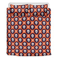 Halloween Skull And Bone Pattern Print Duvet Cover Bedding Set