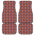 Halloween Skull And Bone Pattern Print Front and Back Car Floor Mats