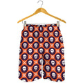 Halloween Skull And Bone Pattern Print Men's Shorts