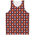 Halloween Skull And Bone Pattern Print Men's Tank Top