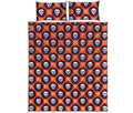 Halloween Skull And Bone Pattern Print Quilt Bed Set