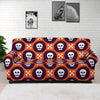 Halloween Skull And Bone Pattern Print Sofa Cover