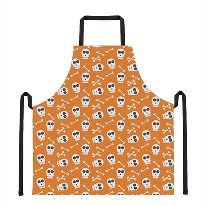 Halloween Skull Pattern Print Apron