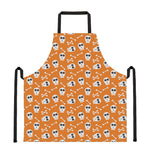 Halloween Skull Pattern Print Apron